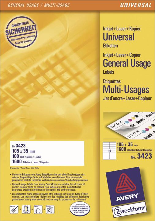 Immagine prodotto Avery Etichette universali