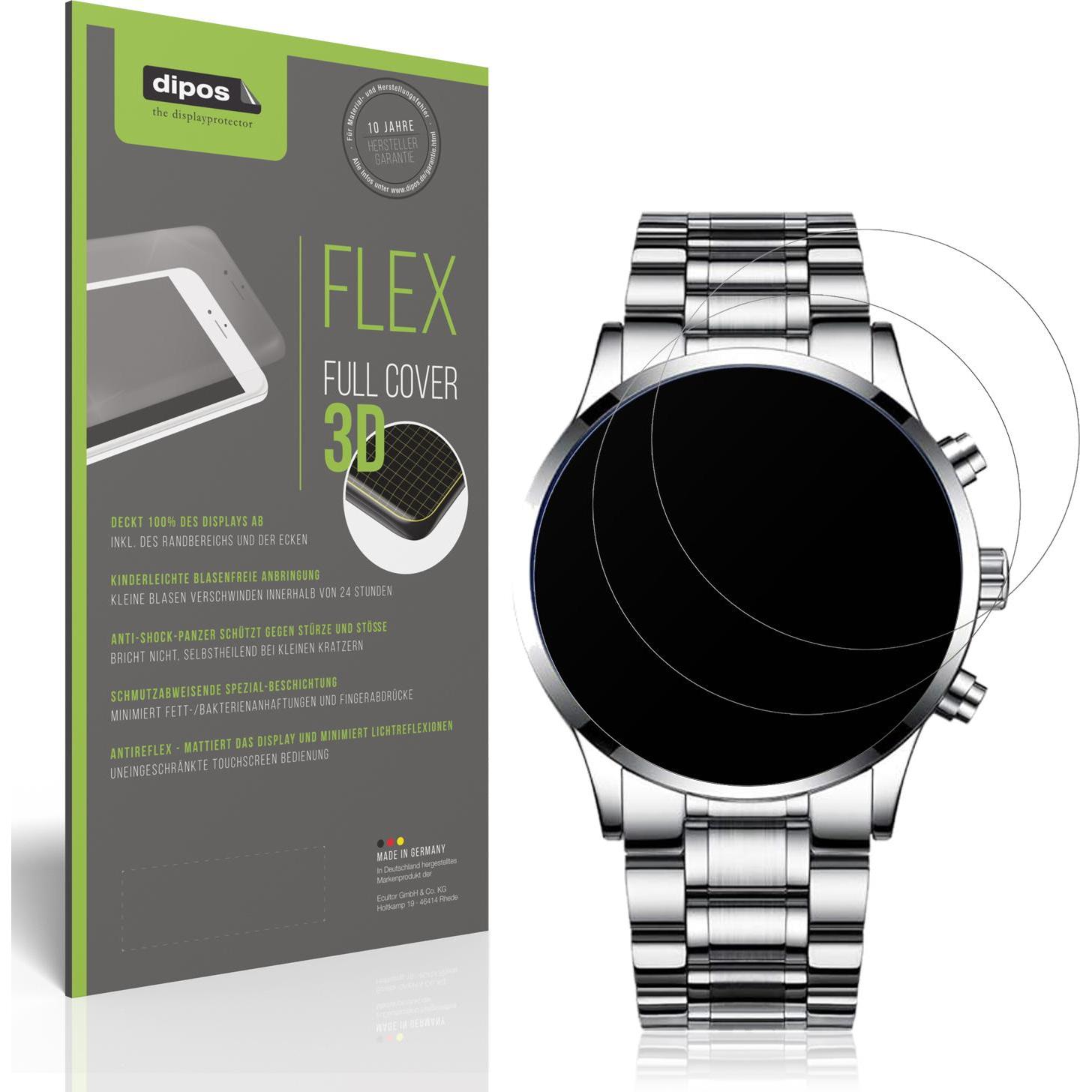 Dipos Full Cover Schutzfolie Matt, Smartwatch Schutzfolie, Transparent