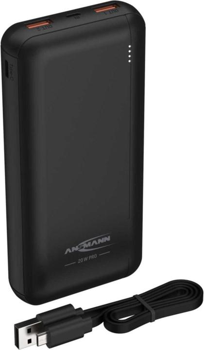 Actual product image Ansmann Powerbank 20.000 mAh PB320PD USB-C On/Offg (20000 mAh, 20 W, 74 Wh)