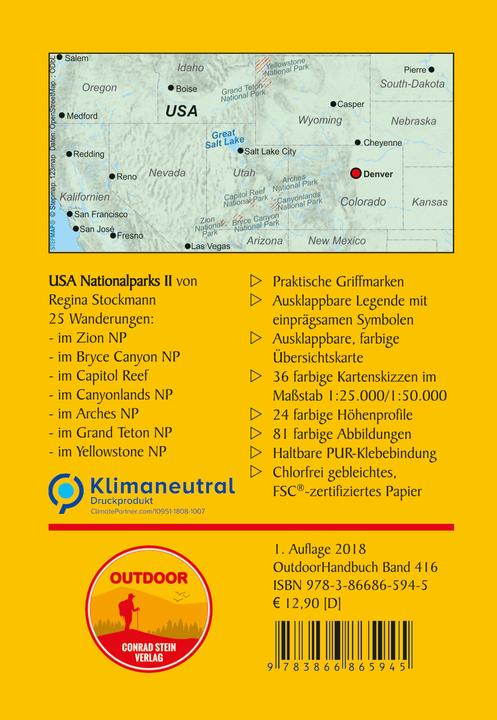 Immagine prodotto USA Nationalparks II (Tedesco, Regina Stockmann, 2018)