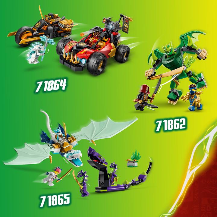 Produktbild LEGO Zilvar auf seinem Drachentier Grimtak (71863, LEGO Ninjago)