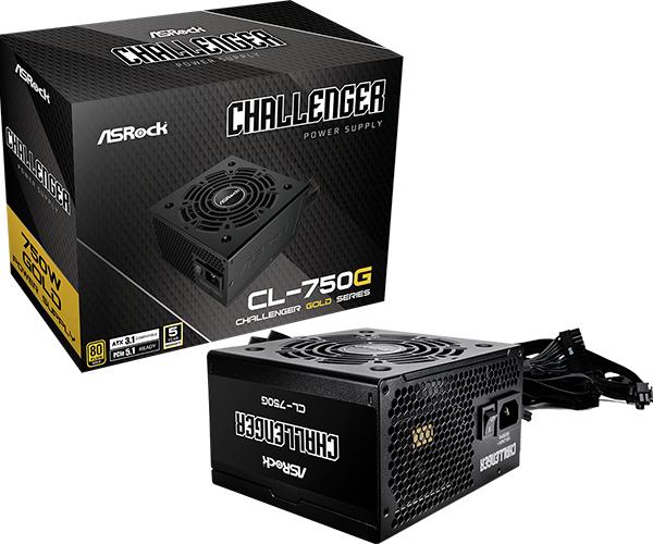 Productafbeelding AsRock Challenger CL-750G 750W 80+ Gold PSU (750 W)