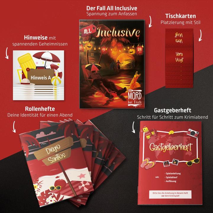 Produktbild Mord bei Tisch All-Inclusive - Krimidinner (Deutsch, 4 - 6 Spieler)