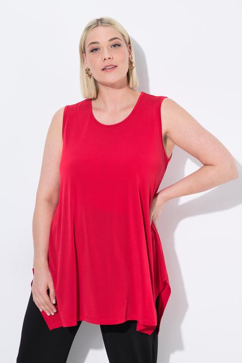 Produktbild Ulla Popken Jerseytop, Zipfelsaum, A-Linie, Rundhals, ärmellos (42, 44)