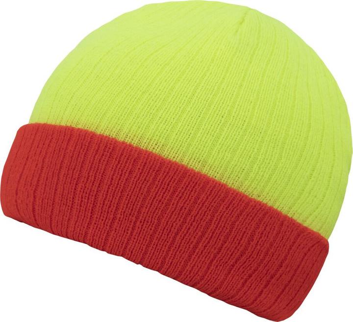 Immagine prodotto Korntex Cappello in maglia Metz colore principale giallo risvolto in arancione ® KXST