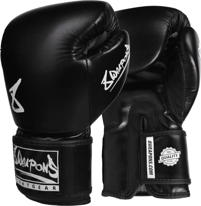 Produktbild 8Weapons Boxhandschuhe - Pure black 16 Oz