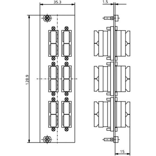 Thumbnail - Metz Unbekannt Connect Frontplatte OpDAT REGpro 15024AC206-E 6xSC-D MM OpDat Patchpanel LWL 42501841, Server Zubehör, Gr...