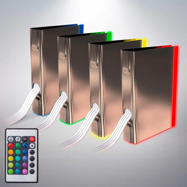 Image du produit B.K.Licht Éclairage LED de la tablette en verre, set de 4