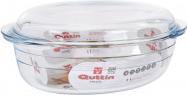 Quttin casseruola ovale in vetro con coperchio 3l + 1l qu