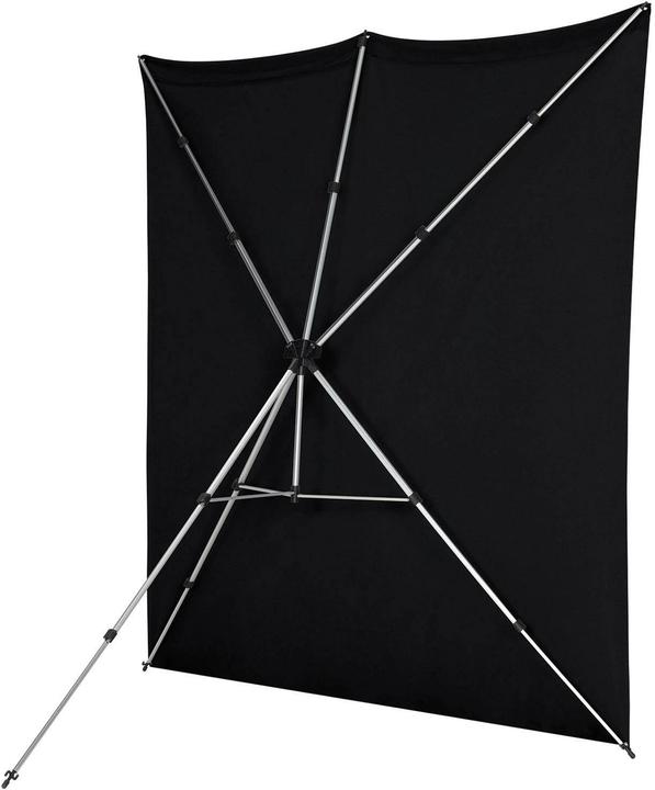 Actual product image Westcott X-Drop Pro - Rich Black (8' x 8') Wrinkle-Resistant Backdrop, 2.4x2.4m (244 cm, 244 cm)