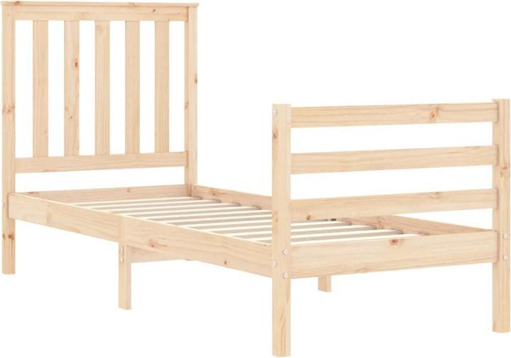 Produktbild VidaXL Massivholzbett mit Kopfteil 2FT6 Small Single (75 x 190 cm)