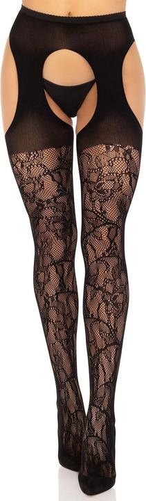 Produktbild Leg Avenue Strumpfstrümpfe Aus Spitze Schwarz (One Size)