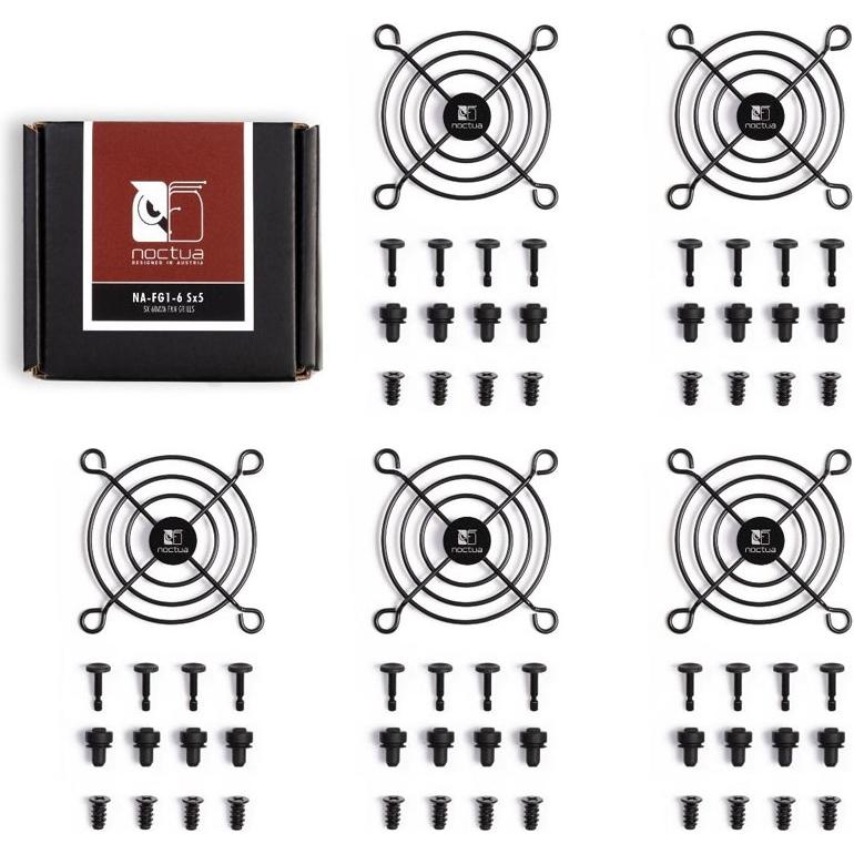 Thumbnail - Noctua NA-FG1-6 Sx5 Lüftergitter, 60 mm - schwarz, PC Lüfter Zubehör, Schwarz