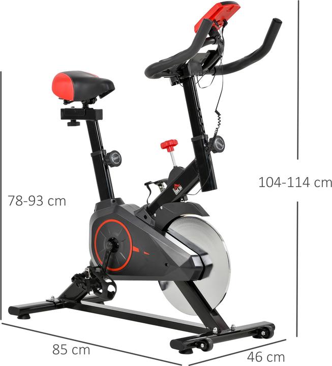 Immagine prodotto Homcom Fahrradtrainer Stahl, ABS Schwarz+Rot
