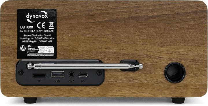 Actual product image Dynavox World receiver DAB+, FM, DAB DAB+, Bluetooth®, SD, USB Brown (DAB+, DAB, FM, Bluetooth)