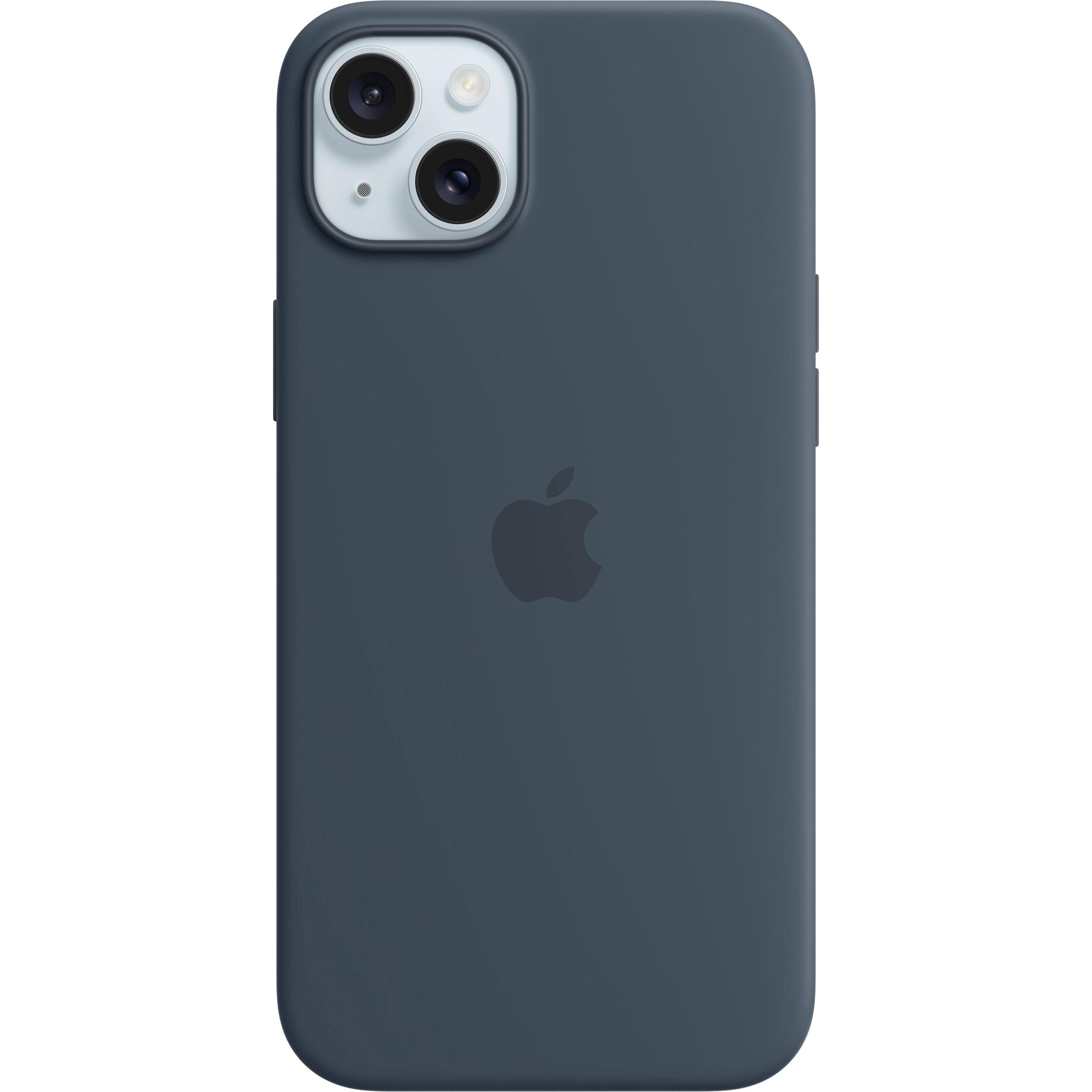 Apple Silikon Case mit MagSafe (Apple iPhone 15 Plus), Smartphone Hülle, Blau