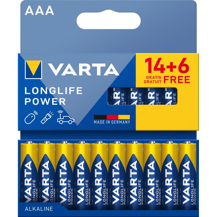 Actual product image Varta Longlife Power AAA (20 pcs., AAA, 1260 mAh)