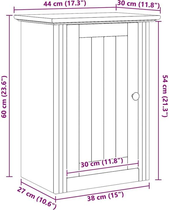 Image du produit vidaXL Badezimmerschrank (44 x 30 x 60 cm)