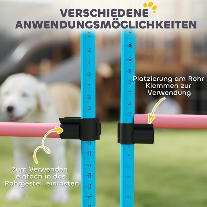 Produktbild PawHut Agility Set Hunde Kunststoff Hellblau (Agility)
