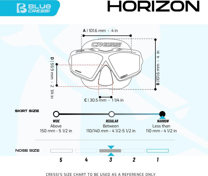 Produktbild Cressi Horizon Schnorchelmaske