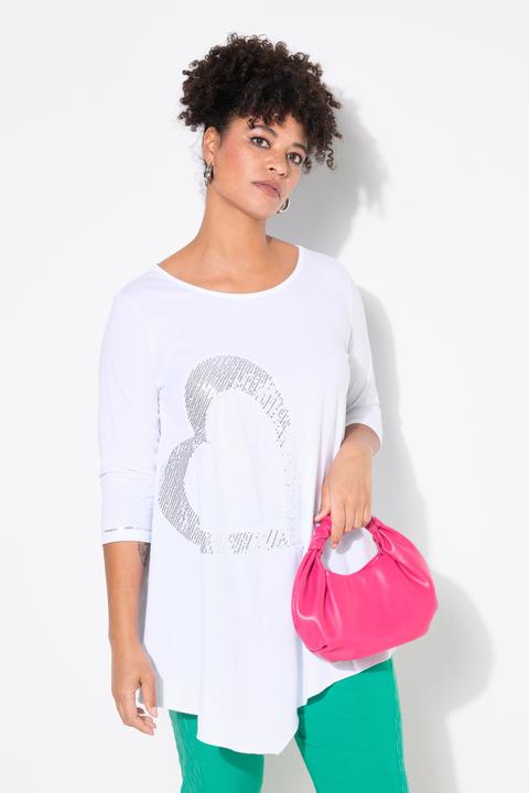 Produktbild Miamoda T-Shirt, A-Linie, Paillettenherz, Zipfelsaum (46)