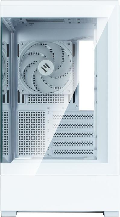 Actual product image Zalman GHE P30 V2 micro-ATX case Tempered Glass Panoramic View - White (mATX, Mini-ITX)