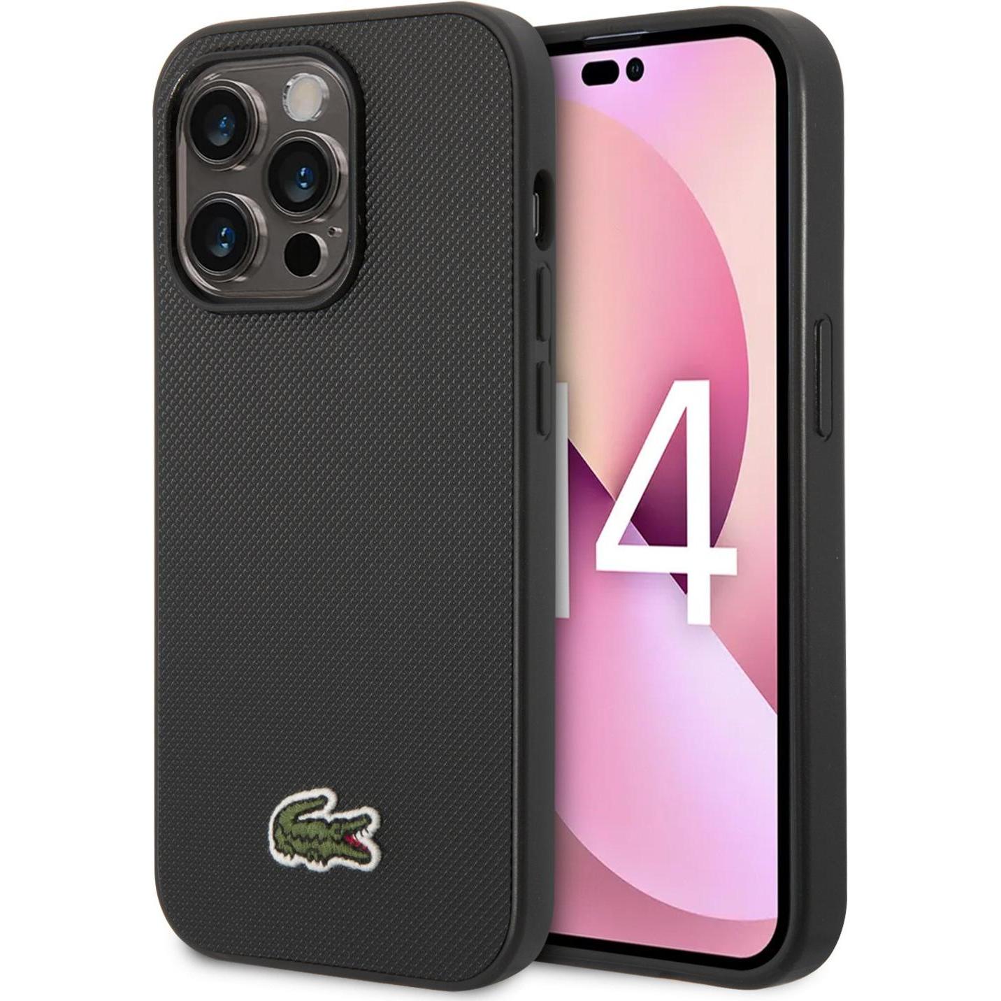 Lacoste LCHMP14XPVCK iPhone 14 Pro Max 6.7" czarny/black hardcase Iconic Petit Pique MagSafe (Apple iPhone 14 Pro Max), ...
