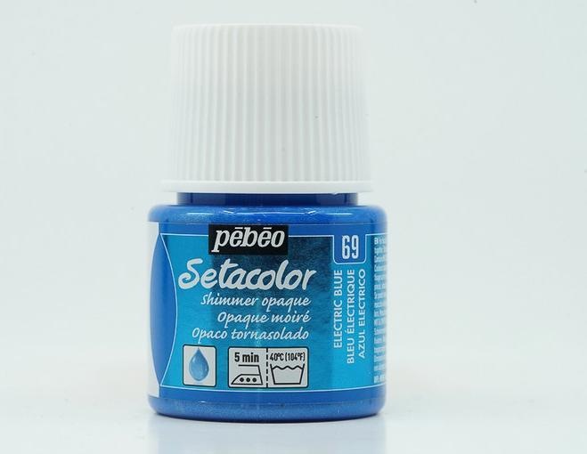 Actual product image Pebeo Setacolor Opaque (Shimmering electric blue, 45 ml)