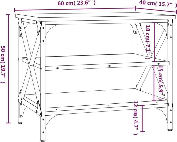 Actual product image vidaXL Cash (80 x 40 x 50 cm)