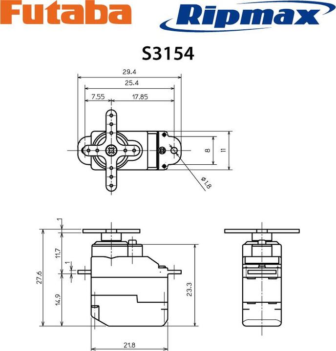 Immagine prodotto Futaba Servo S3114 Analogico