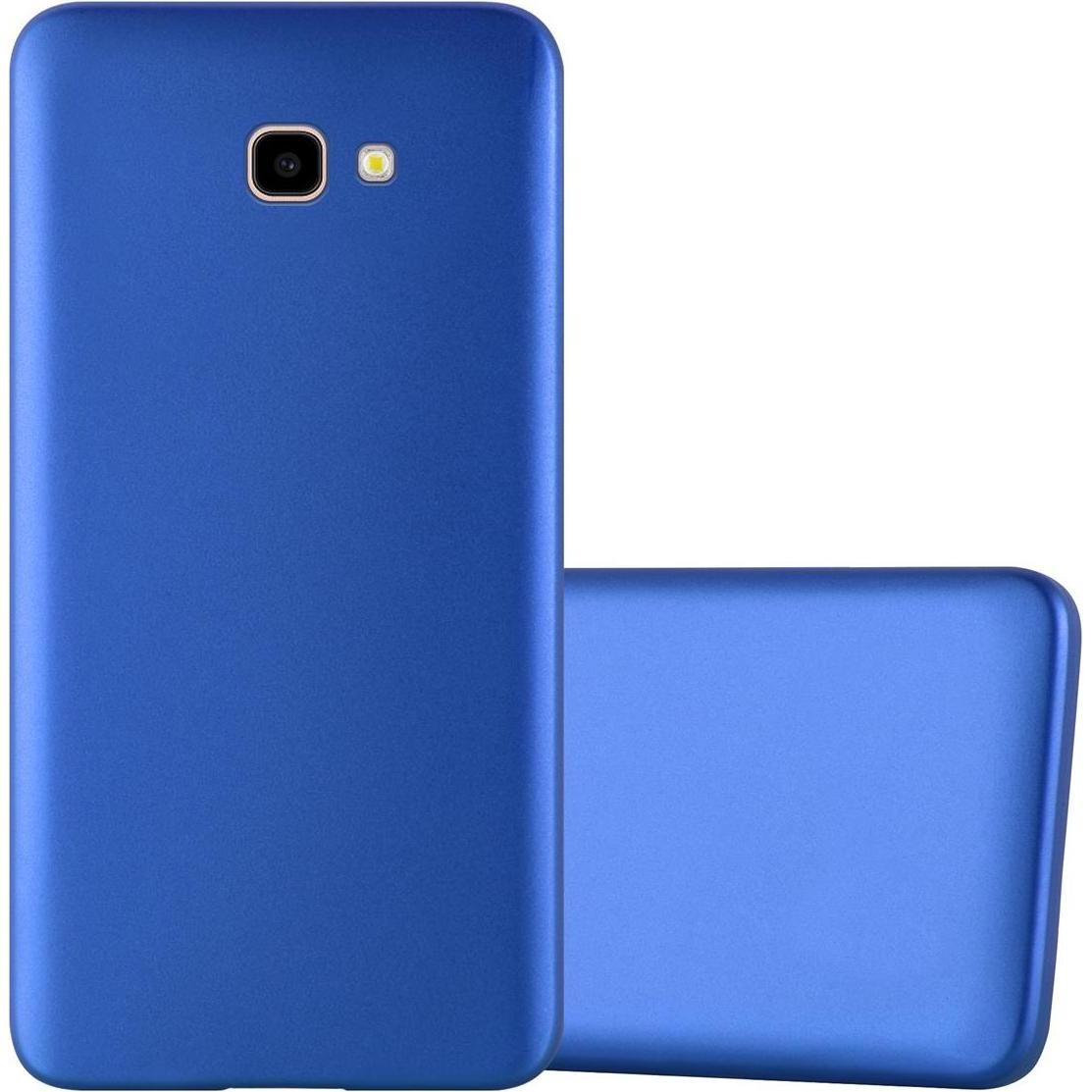 Cadorabo TPU Matt Metallic Cover (Samsung Galaxy J4 Prime), Smartphone Hülle, Blau