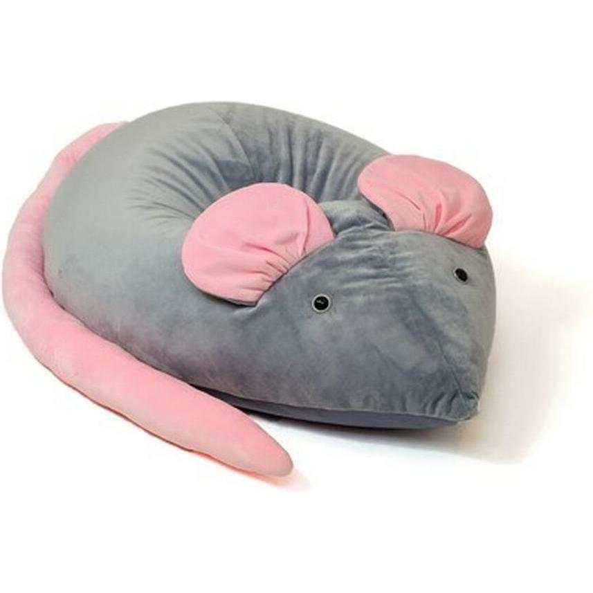 Go Gift, Pouf a sacco, Sako borsa pouf mouse grigio-rosa L 110 x 80 cm