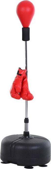 Immagine prodotto Swisshandel24 Punchingball mit Ständer, 136-154 cm höhenverstellbar Boxsack, Standboxball Rot (24 cm)