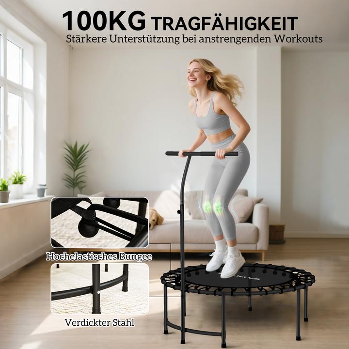 Actual product image SportNow Fitness Trampolin Stahl, Kunststoff Schwarz (102 cm)
