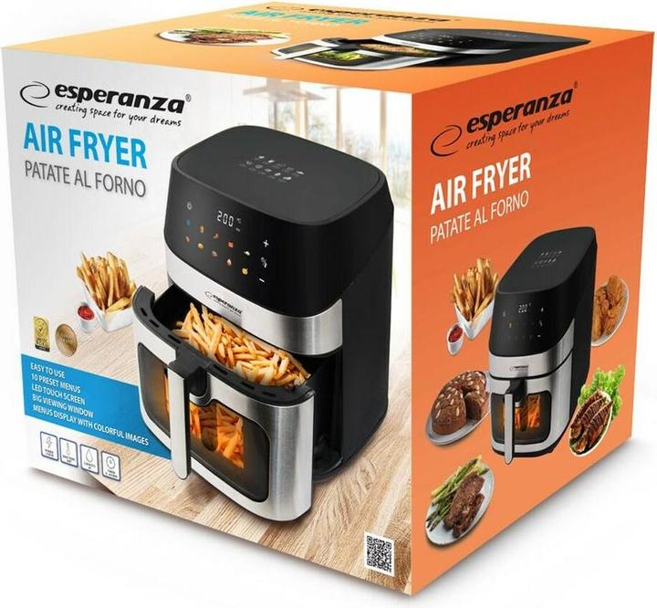 Actual product image Esperanza EKA005 Fettfreie Friteuse 8L 1600W Inox