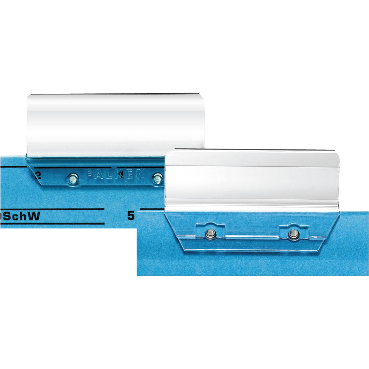 Thumbnail - Falken, Ordner Zubehör, Vollsichtreiter 60 x 35 mm (B x H) PVC transparent 50 St./Pack.