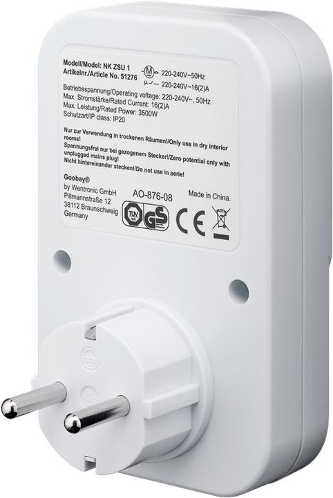 Actual product image Goobay Analog timer, 2 pieces, White