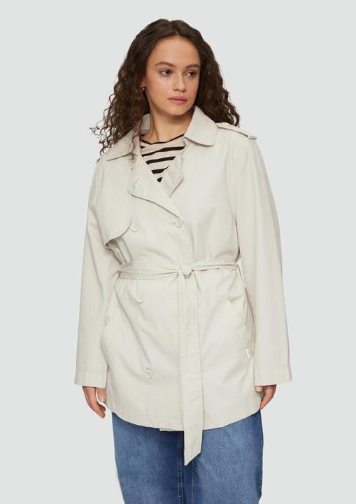 Immagine prodotto S.Oliver Outdoor-Jacke Kurzer Trenchcoat aus Baumwolle mit Gürtel