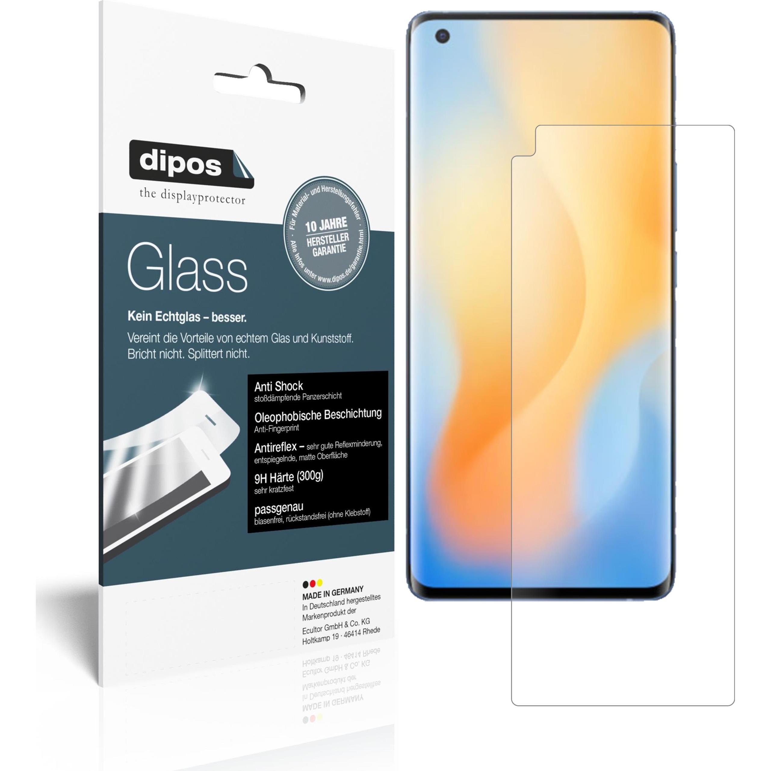 Dipos Displayschutz Anti-Shock (2 Stück, Vivo X50 Pro), Smartphone Schutzfolie, Transparent