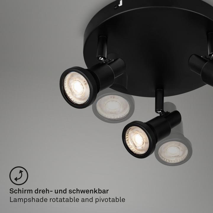 Produktbild Briloner LED Spotleuchte, schwarz, 3xLED/GU10/4,8W (400 lm, GU10)