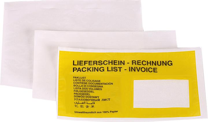 Docufix Dokumententasche Graspapier (130 x 240 mm, 1000 Stück)