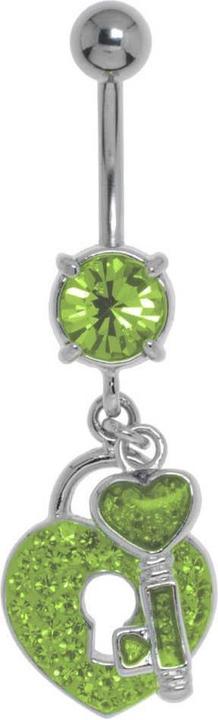 Produktbild Bijouteria Bauchpiercing (Messing rhodiniert, Kristall, Chirurgenstahl 316L)