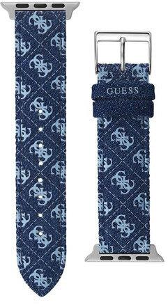 Produktbild Guess - Leather strap for Apple Watch (38 - 41 mm) - Blue Quattro G CS2001S3