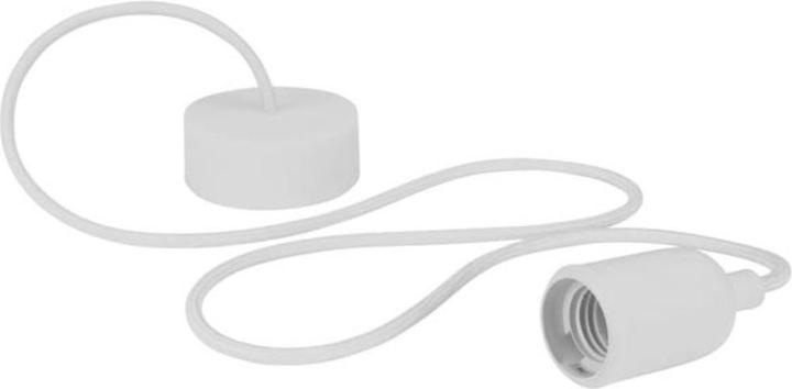 Produktbild Velleman Design-Pendelleuchte Mit Textilkabel - Weiss (E27)
