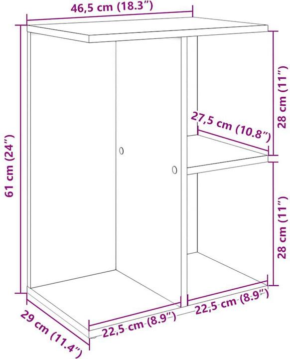 Immagine prodotto vidaXL Nachttisch (46.50 x 29 x 61 cm)