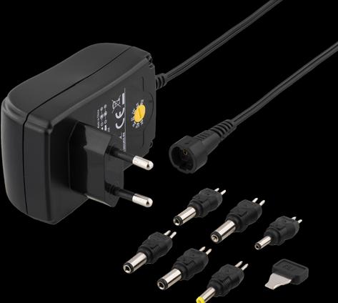 Actual product image Deltaco PSR-15B mobile device charger Black Indoor