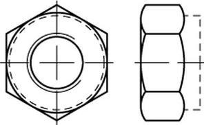 Immagine prodotto Dado esagonale DIN 985 con parte di fissaggio M 5 8 (=M 5 = 6/8 ) elettrozincato