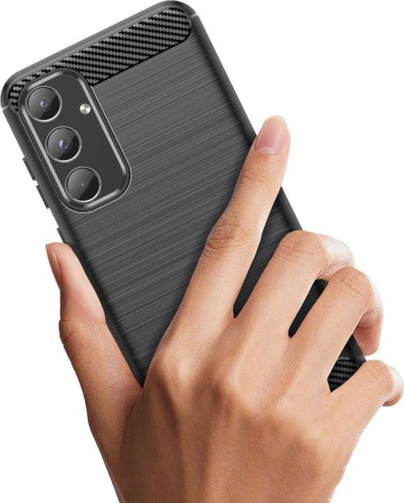 Produktbild Hurtel Carbon Case für Samsung Galaxy A55 - schwarz (Samsung Galaxy A55)