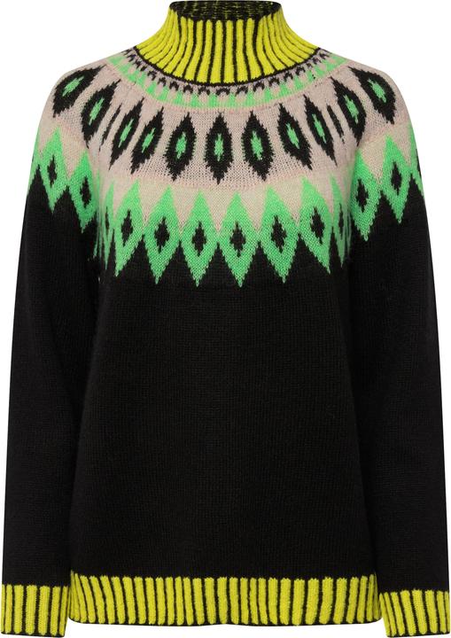 Produktbild Laurasøn Norwegerpullover, Wollanteil, Stehkragen, Langarm, mit recyceltem Polyester (S)