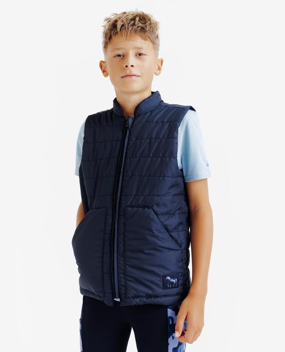 Fouganza Gilet équitation enfant Magic sans manches coupe-vent polyester (122, 128, 134)